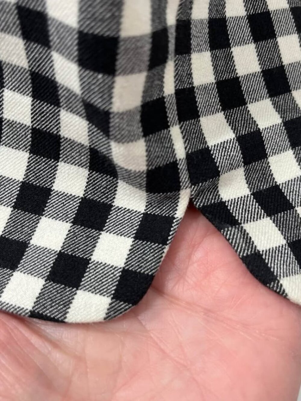 Talbots Chatham Ankle Black & White Gingham Plaid Neutral Corpcore Pant [Size 2] - Picture 6 of 10